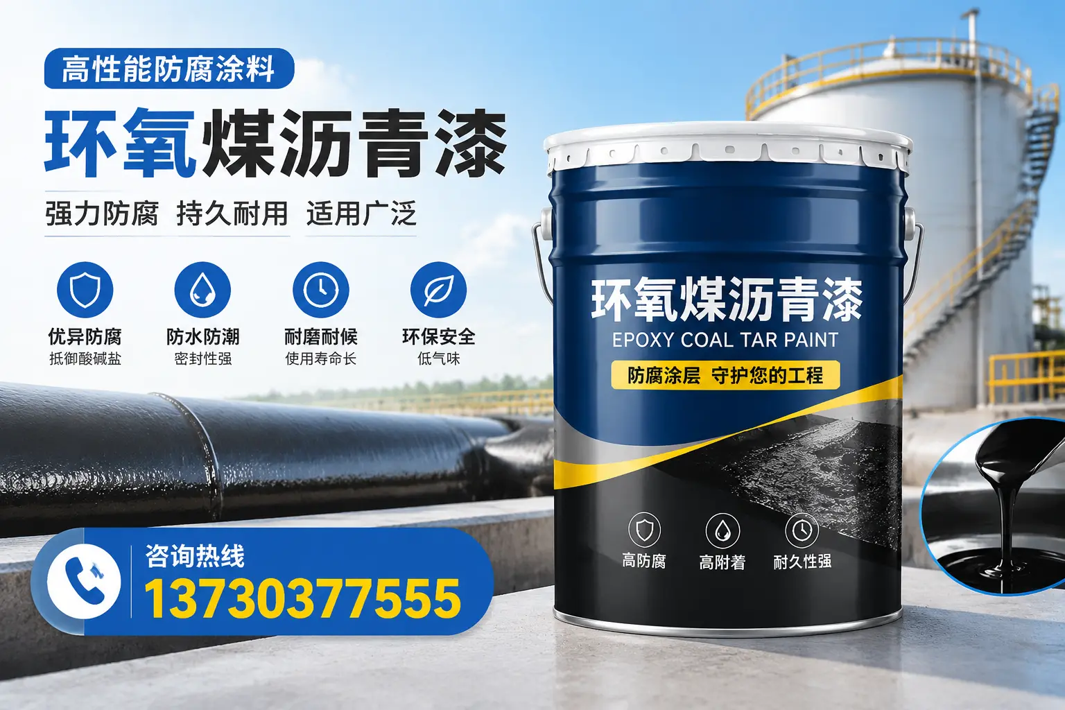 环氧煤沥青漆的耐久性分析，适合双阳的使用场景